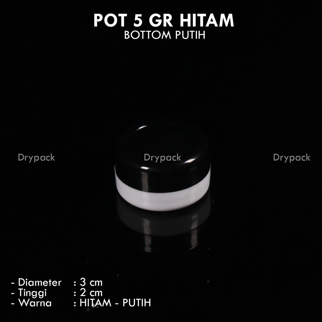 Pot cream 5 gr Hitam Putih