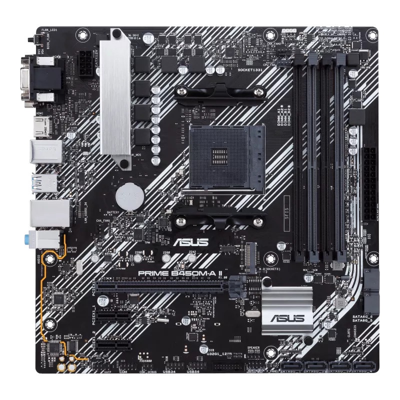 Asus PRIME B450M-A II (AM4, AMD Promontory B450, DDR4, USB3.2, SATA3)