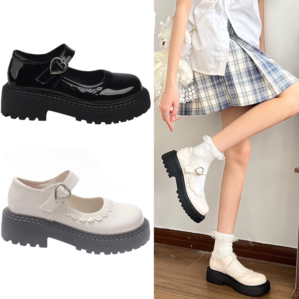 AVANCEID 1930 Heels Sepatu Sneakers Wanita Kerja Docmart Hitam Import