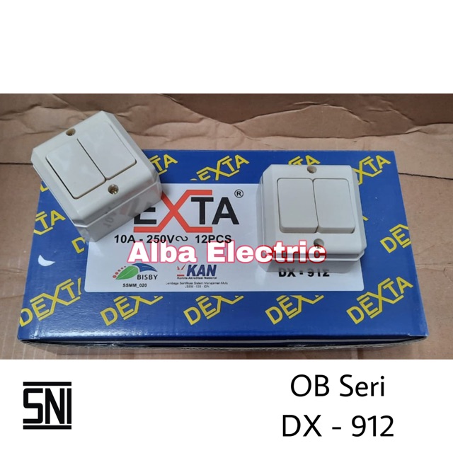 OB SAKLAR SERI DEXTA DX 912 / SAKLAR SERI DEXTA DX 912 OUTBOW PERMUKAAN SAKLAR 2 DUA