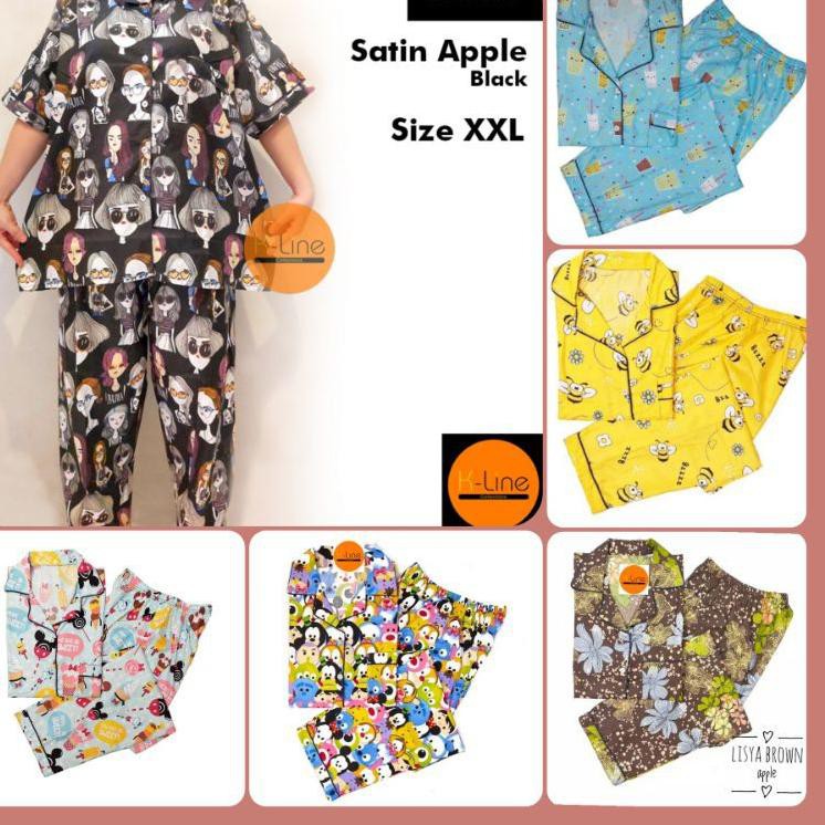 H6C7 PIYAMA JUMBO XXL XXXL LD 120CM BAJU TIDUR WANITA BIG SIZE PAJAMAS CP RETRO BATIK BUNGA QEL