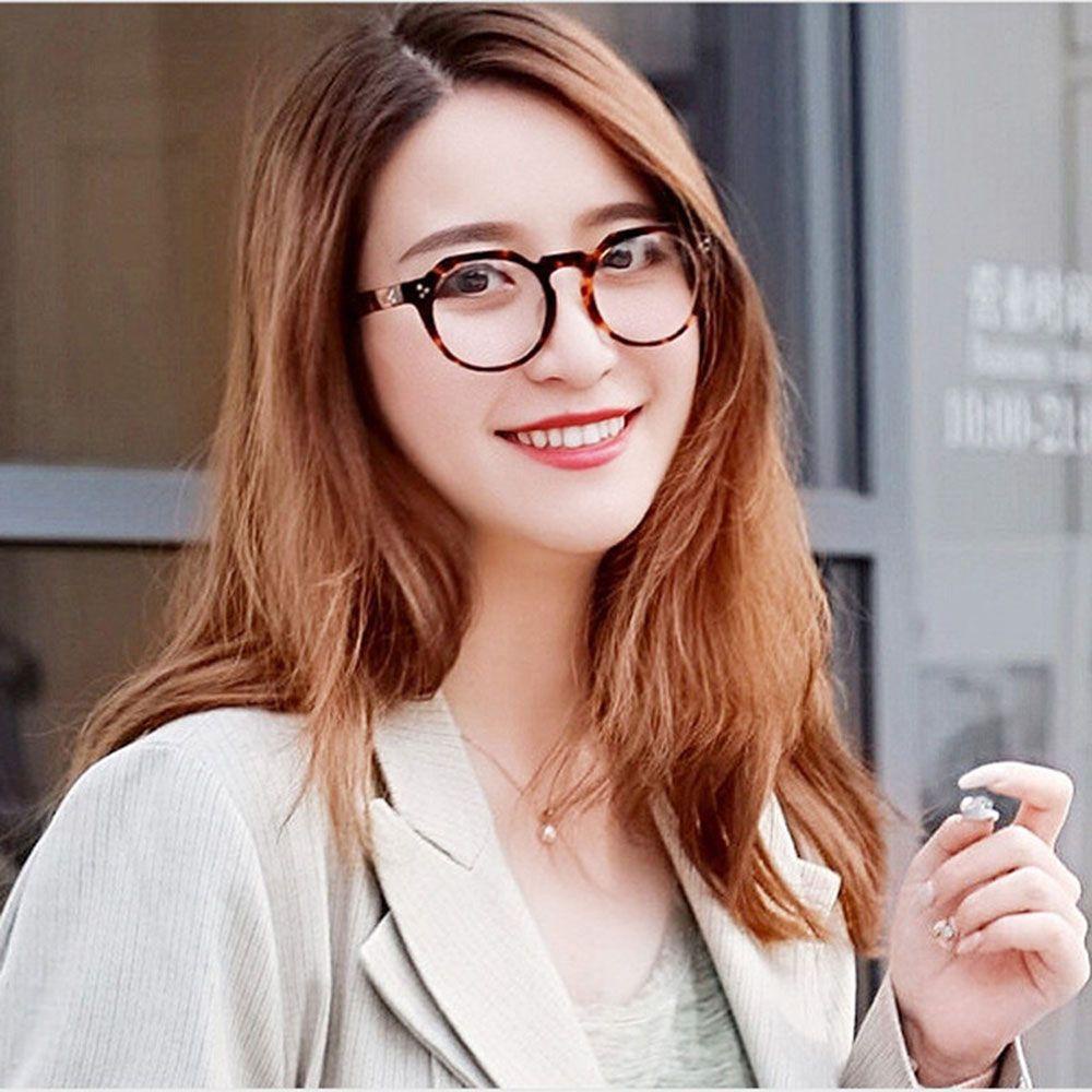 NEEDWAY Kacamata Anti Blue Light Ins Style PC Jelly Warna Vintage Round Frame Eyewear