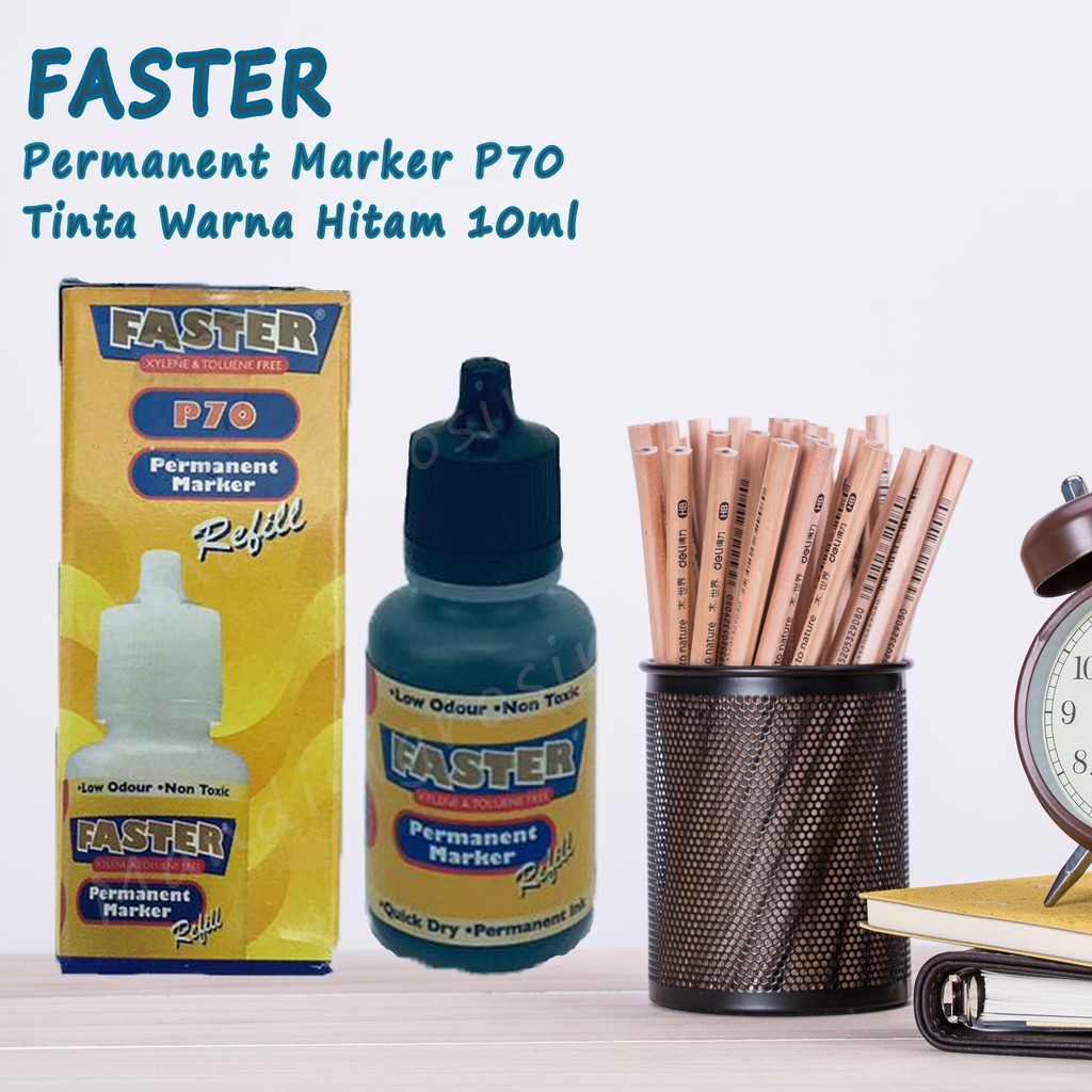 Tinta * Refill * Faster P70 * Hitam Permanent