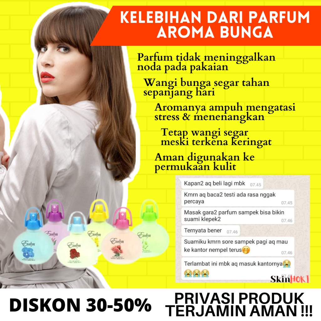 PARFUM WANITA TAHAN LAMA HARUM SEGAR PARFUM EVELYN BLOSSOM 60ML ORIGINAL