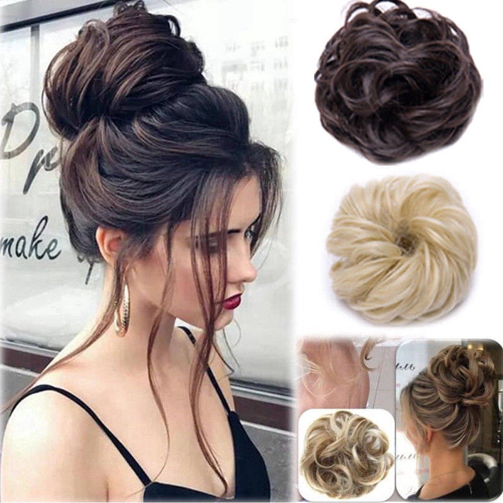 Circular Wig Fast Natural Wig Curly Bun Hair Piece Scrunchie Hair Extensions