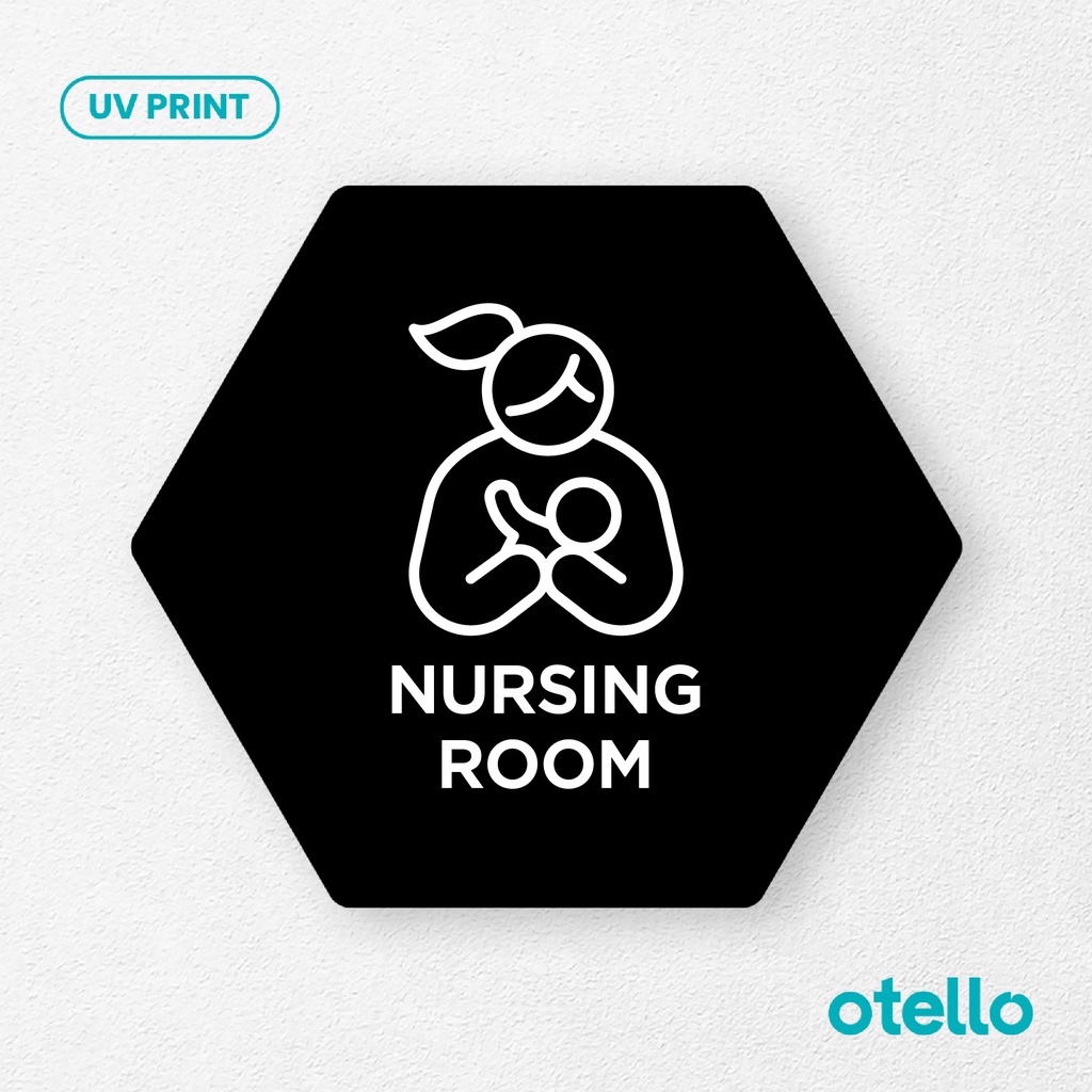 Nursing Room Sign Board Akrilik Tempel Sign Dinding Sticker Papan Label Acrylic Restoran Dinding Petunjuk Toko Cafe