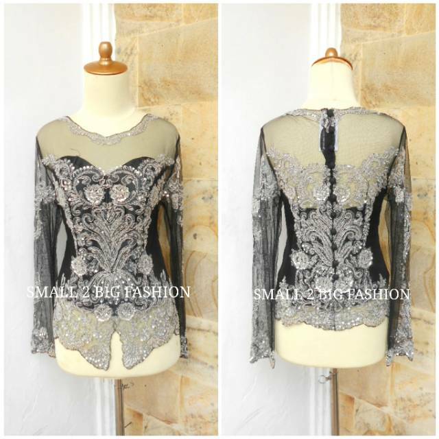 blus brokat muslim / atasan brokat / kebaya kutubaru brukat / kutubaru brokat / kebaya bali modern