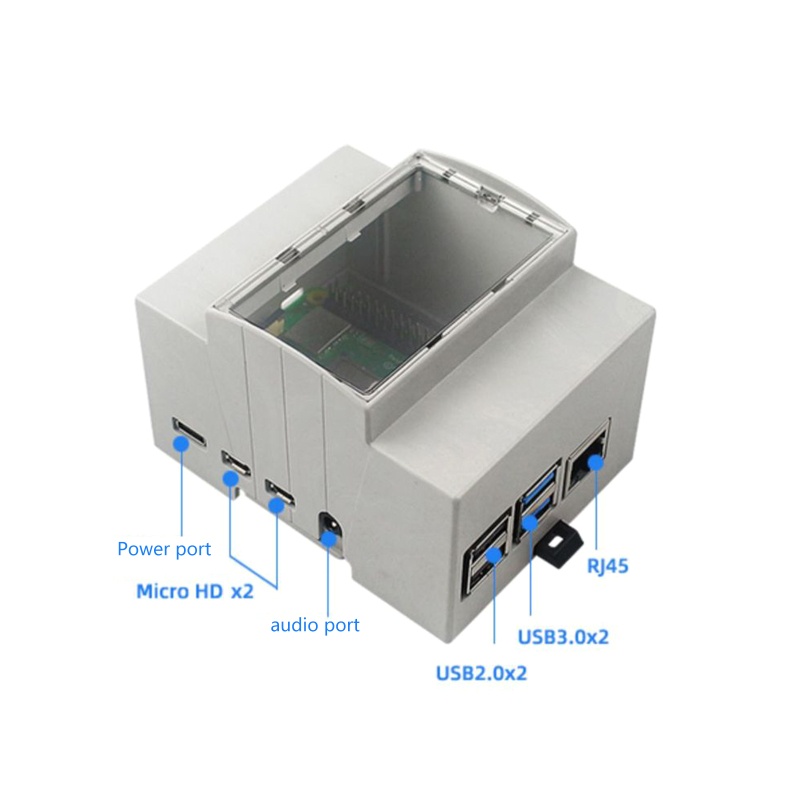 Bt ABS Untuk Case Dengan Kipas Pendingin Untuk Raspberry Pi 4model B Didedikasikan Tipe Rel DN