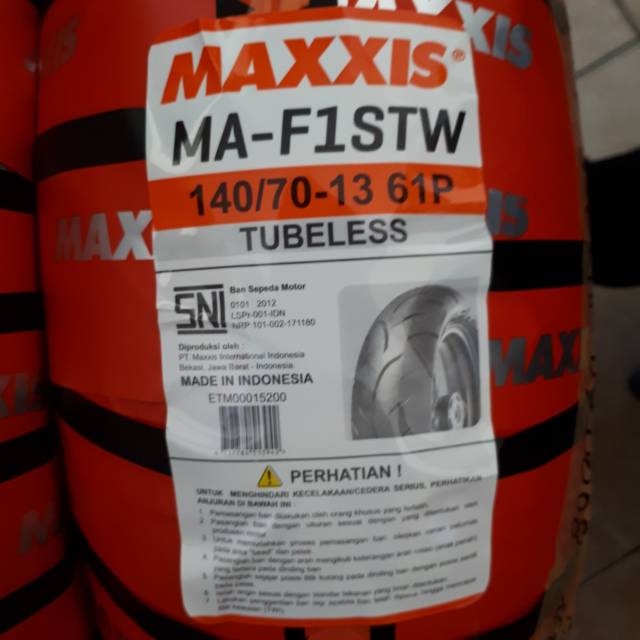 Maxxis MA-F1ST / Victra S98 ST 140/70 - 13 . Ban belakang Yamaha NMax