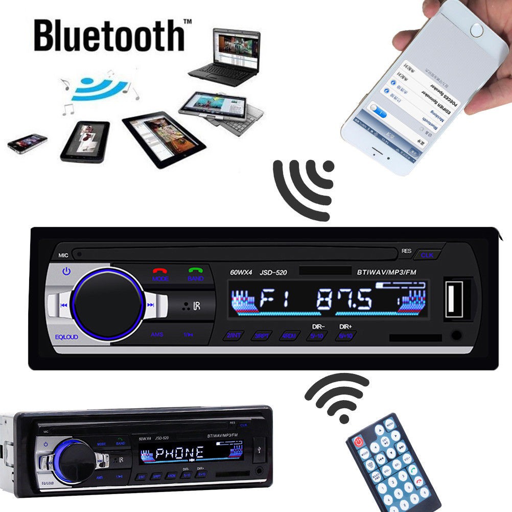 JSD-520 KC Tape Audio Radio Mobil Multifungsi Bluetooth USB MP3 FM