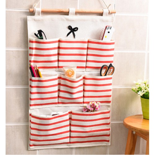 N 8329 Pouch gantung SALUR 8 sekat bahan tebal serbaguna