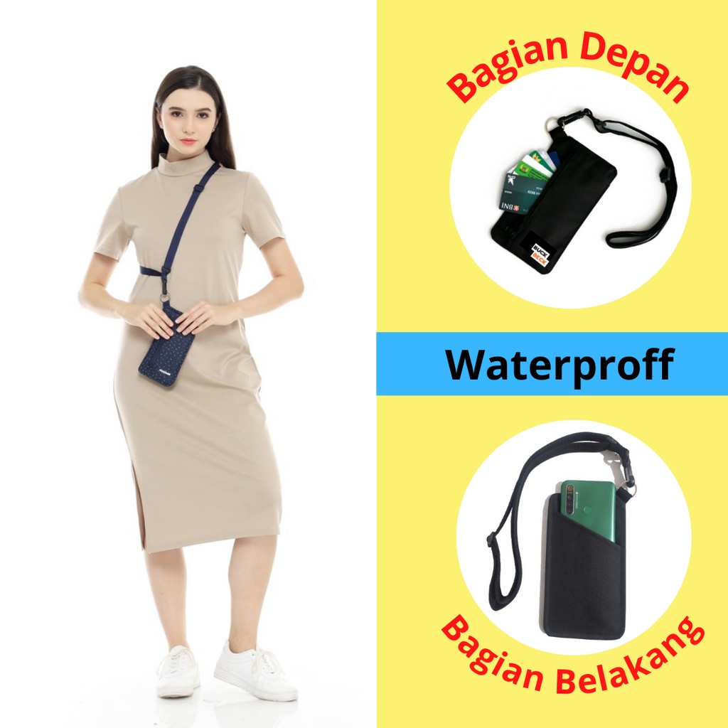 Tas Hp Selempang Waterprof Anti air Pria Wanita Original Distro Murah - Hanging Wallet Watterprof