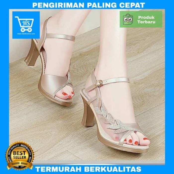 XL46 Sepatu Heels Wanita Import Batam Wages Hells 8533Gs High Heels Berlin (Js13) - ,