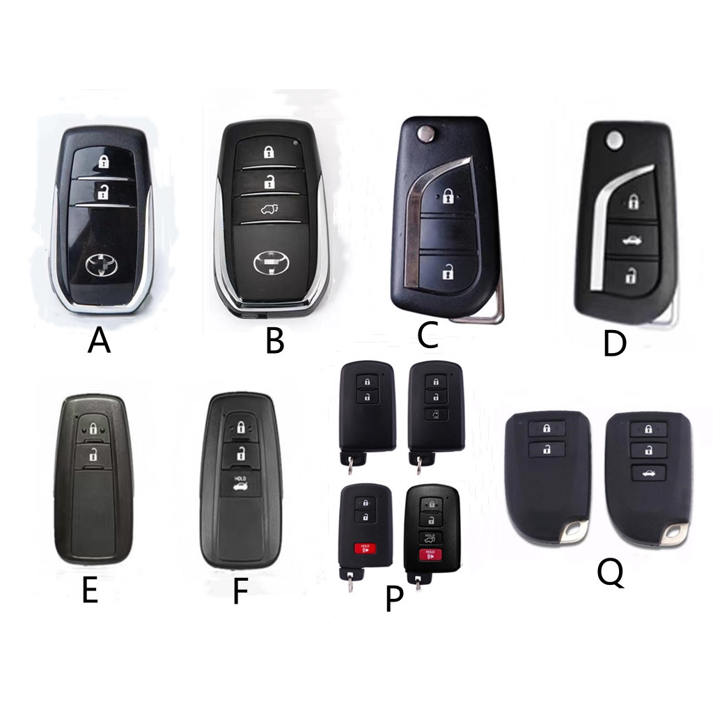 Cover Kunci Remote Mobil Keyless Bahan Silikon Untuk Toyota Hilux Revo / Innova / Fortuner