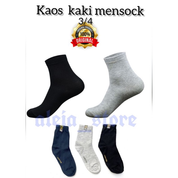 KAOS KAKI POLOS 3/4 . KAOS KAKI KERJA/KAOS KAKI DEWASA UNISEX