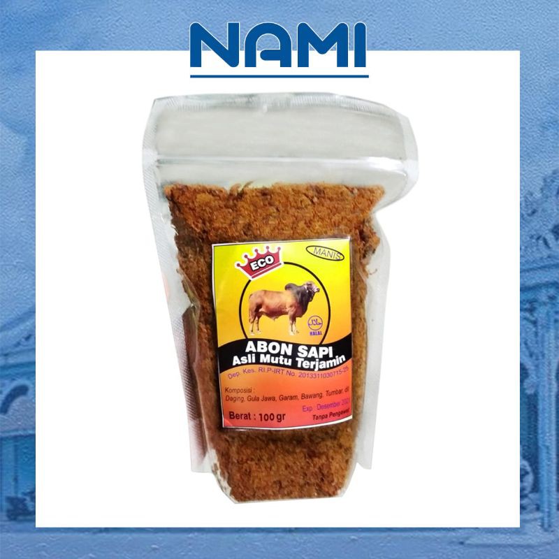 

Abon sapi manis dan super pedas dan manis cap ECO asli Solo