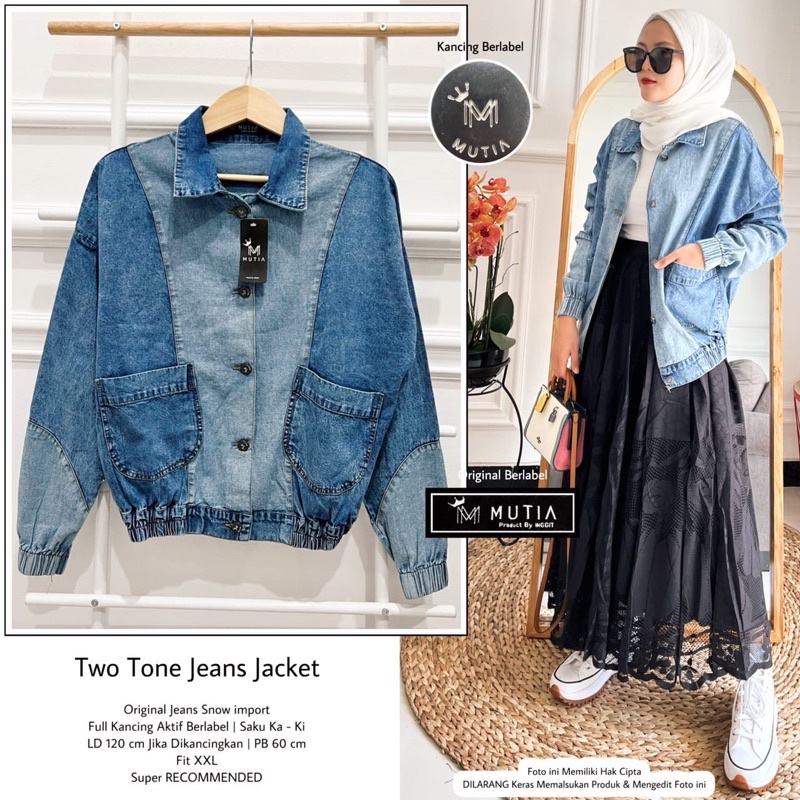 TWO TONE JEANS JACKET