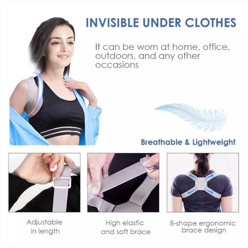 POSTURE CORRECTOR SMART BACK ELEKTRIK BERGETAR KETIKA POSTUR BUNGKUK PENEGAK POSTUR PUNGGUNG ELECTRIC