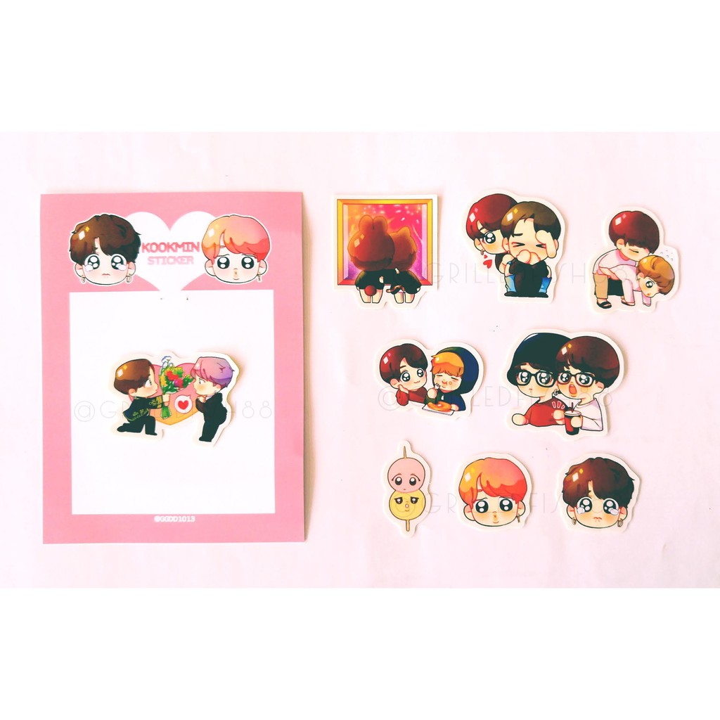 [READY STOCK+] JIMIN JUNGKOOK JIKOOK KOOKMIN Sticker Pack