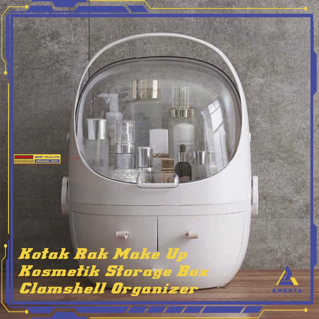 Mordoa Kotak Rak Make Up Kosmetik Storage Box Clamshell Organizer