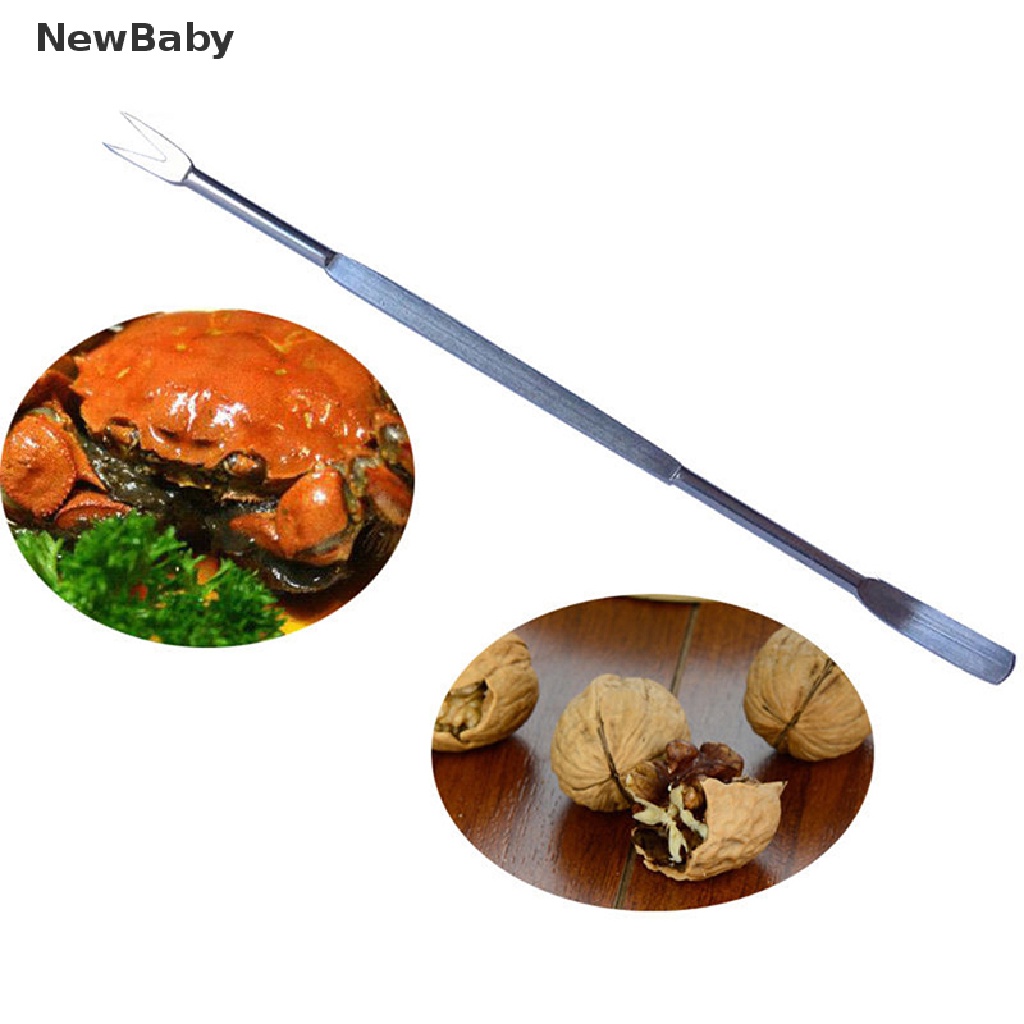 NewBaby 4pcs Stainless Steel Lobster Crab Needle Walnut Needle Fruit Fork Seafood Tools ID