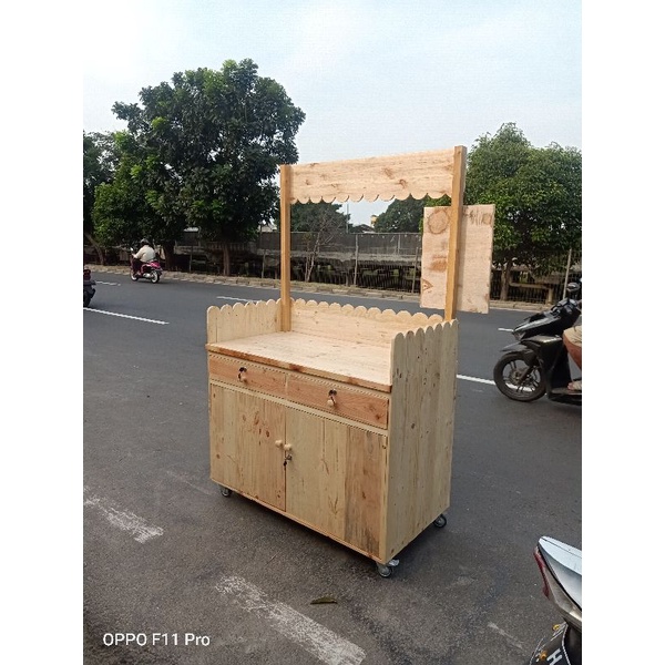 gerobak kayu murah/gerobak minimalis/gerobak jati belanda