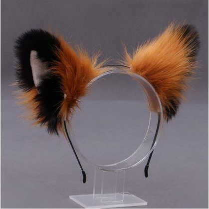 BL-04 Bando TELINGA BULU TEBAL POLOS kuping telinga kucing fur ear nekomimi cat kawaii lolita headband cosplay