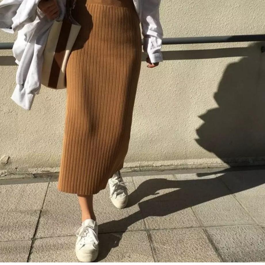 (TREN TERBARU) ROK SPAN SEMI RAJUT KNIT PREMIUM / ROK RAJUT SPAN / ROK RAJUT PREMIUM / ROK PANJANG