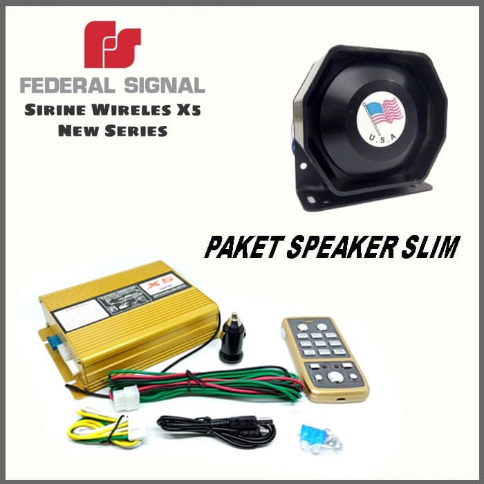 Speaker 200 Watt Wireless FEDERAL SIGNAL X5 New S.Slim