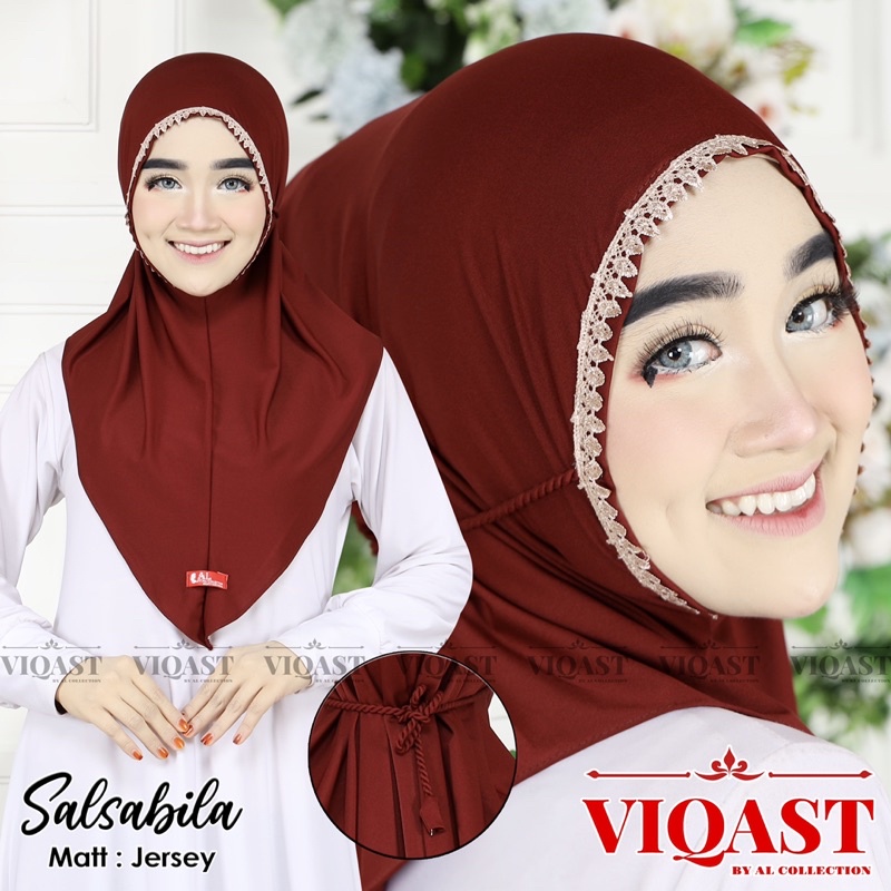 Hijab Bergo Salsa Renda Tali Kepang ORIGINAL VIQAST