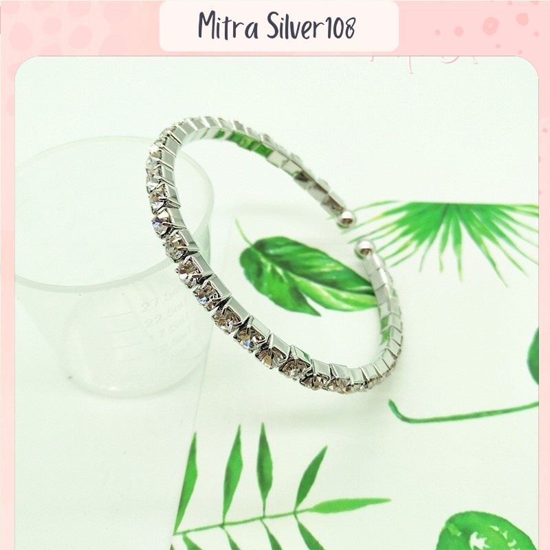 [MS108] GL 36  Gelang Fashion Wanita Korea Motif Lingkaran Berlian Bracelet Diamond Alloy