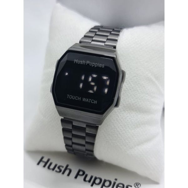 JAM TANGAN WANITA HUSH PUPPIES HP DIGITAL LED TOUCH SCREEN WATCH RANTAI STAINLESS STEEL