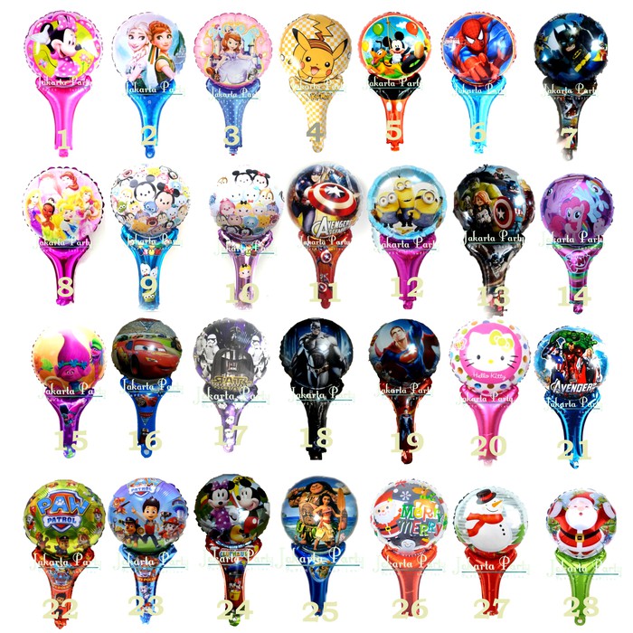 BALON TEPUK KARAKTER anak - natal - santa - Birthday - avenger - Lol - little pony - tsum tsum pesta