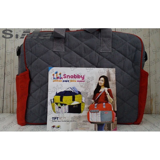 Tas Bayi Snobby Kecil Medium Besar Double Saku Line TPT1671  TPT1672 TPT1673 TPT 1671 1672 1673