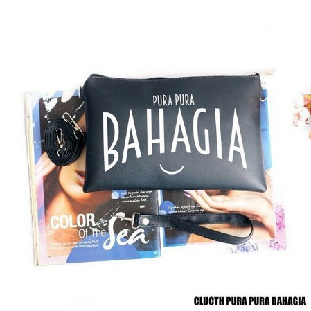 YA 044 - tas wanita clutch pura pura bahagia / sling bag slingbag / tas selempang