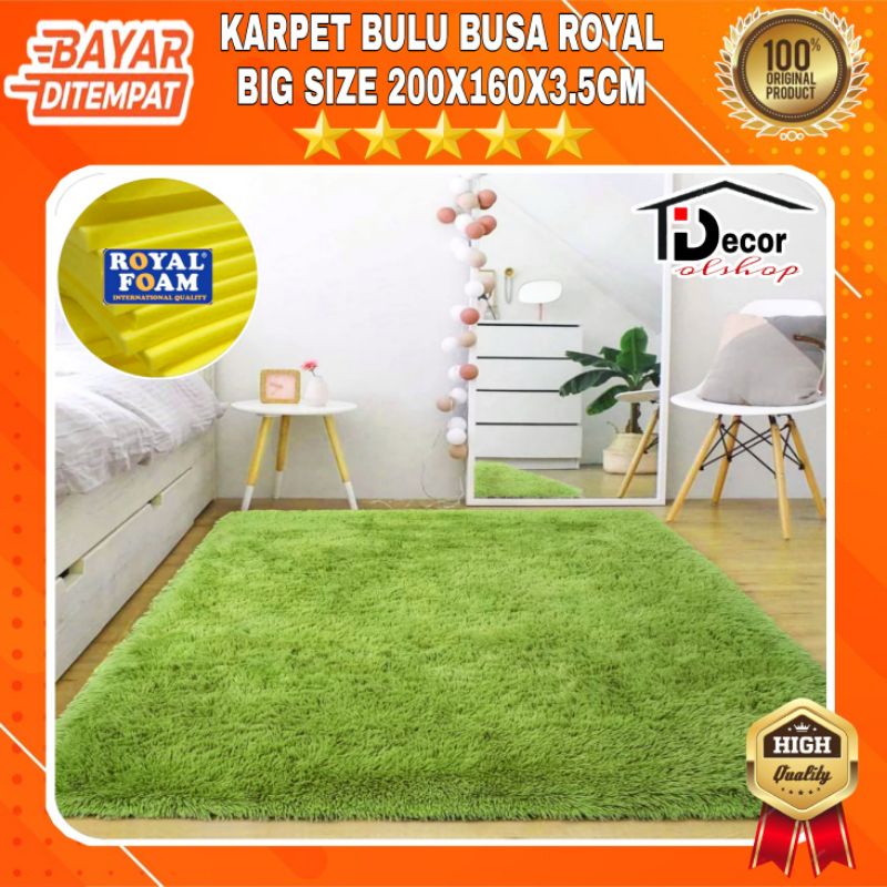 Karpet bulu empuk ukuran besar uk 200x160x3,5cm