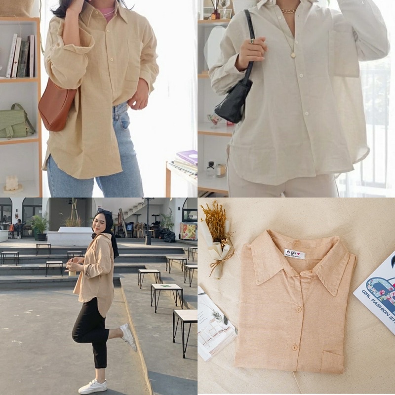 GFS OLIVIA LINEN OVERSIZE SHIRT