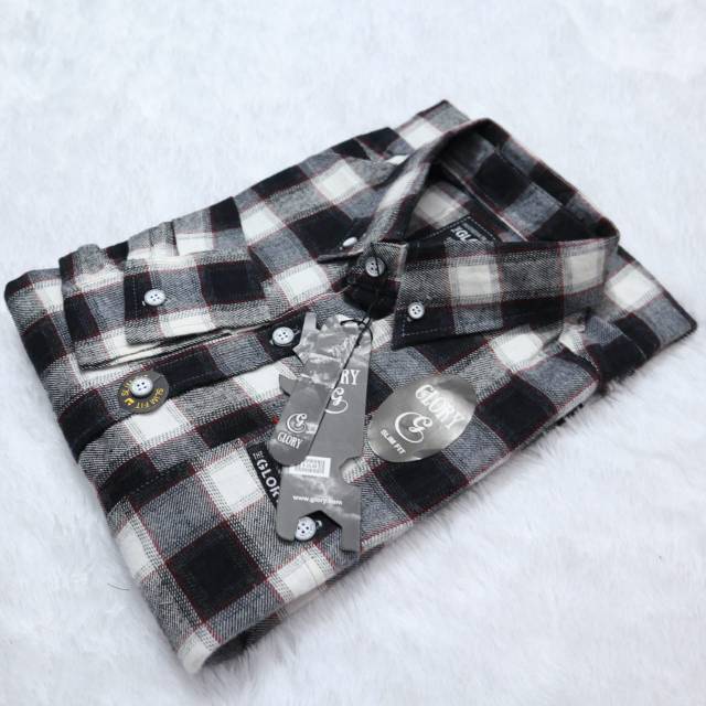 Flanel Surfing Hem Pria Lengan Panjang Pria Dewasa Remaja Kemeja Flanel Slimfit Distro Hitam Putih Shopee Indonesia