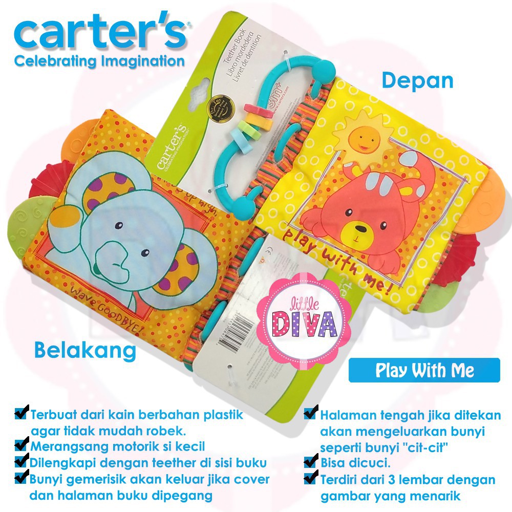 SOFT BOOK Mainan Sensori Bayi Bunyi Warna Tekstur teether Mainan Gigitan buku bantal chn