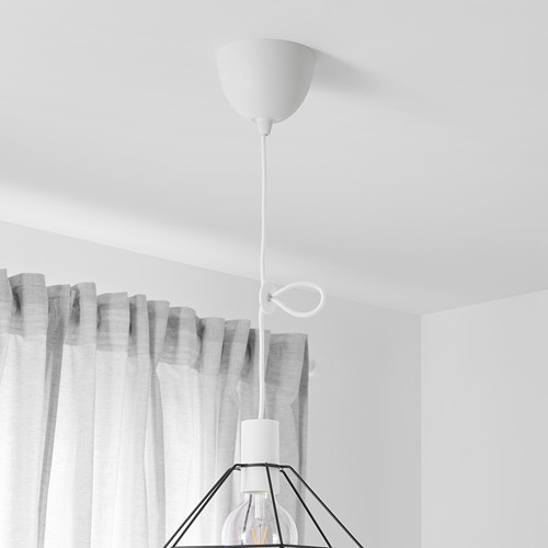 SUNNEBY Set kabel putih tekstil