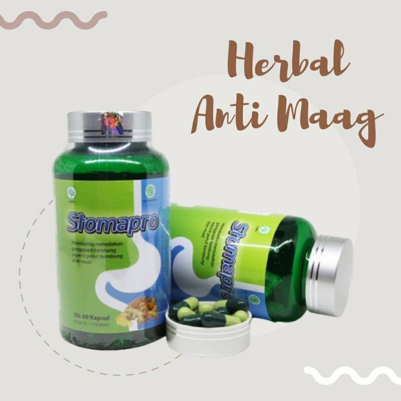 Obat Maag, Asam Lambung, Gerd, Mual, Perut Kembung, Nyeri Ulu Hati Herbal Stomapro Naturafit Asli-3