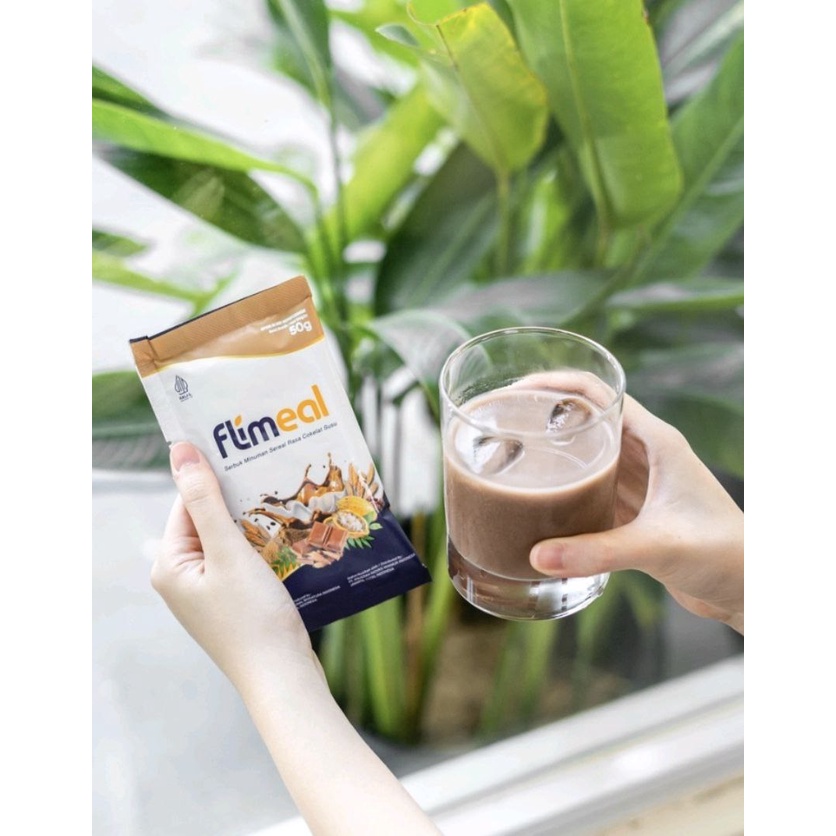 Flimeal Cokelat Susu 1 Sachet Flimeal Coklat Susu 1 Sachet Diet Rendah Kalori Meal Replacement Flimty