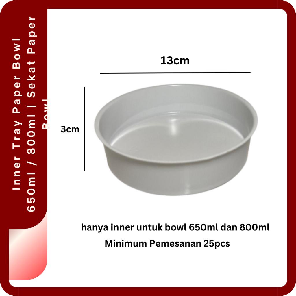 Inner Tray Paper Bowl 650ml / 800ml | Sekat Paper Bowl