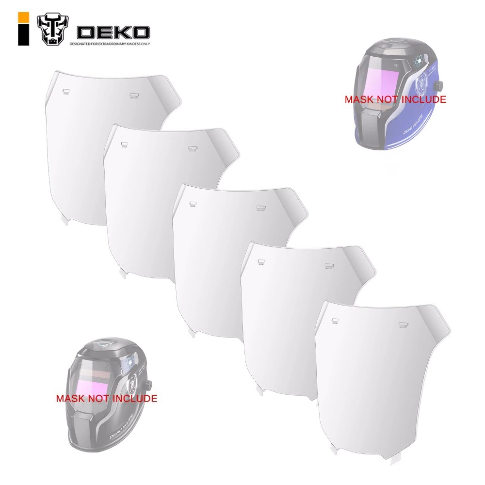 Deko 5 Pcs Auto Darkening Welding Helmet Outside Protective Plate Replacement For Model Dns 550e Shopee Indonesia