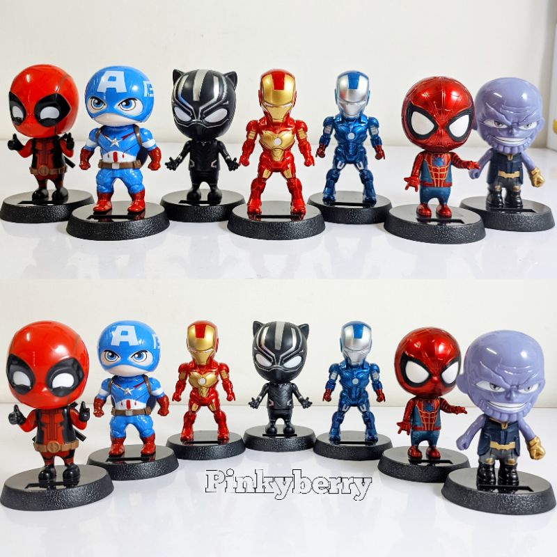 Pajangan Goyang / Pajangan Oglek / Pajang Sollar Dashboard Mobil Karakter Super Hero