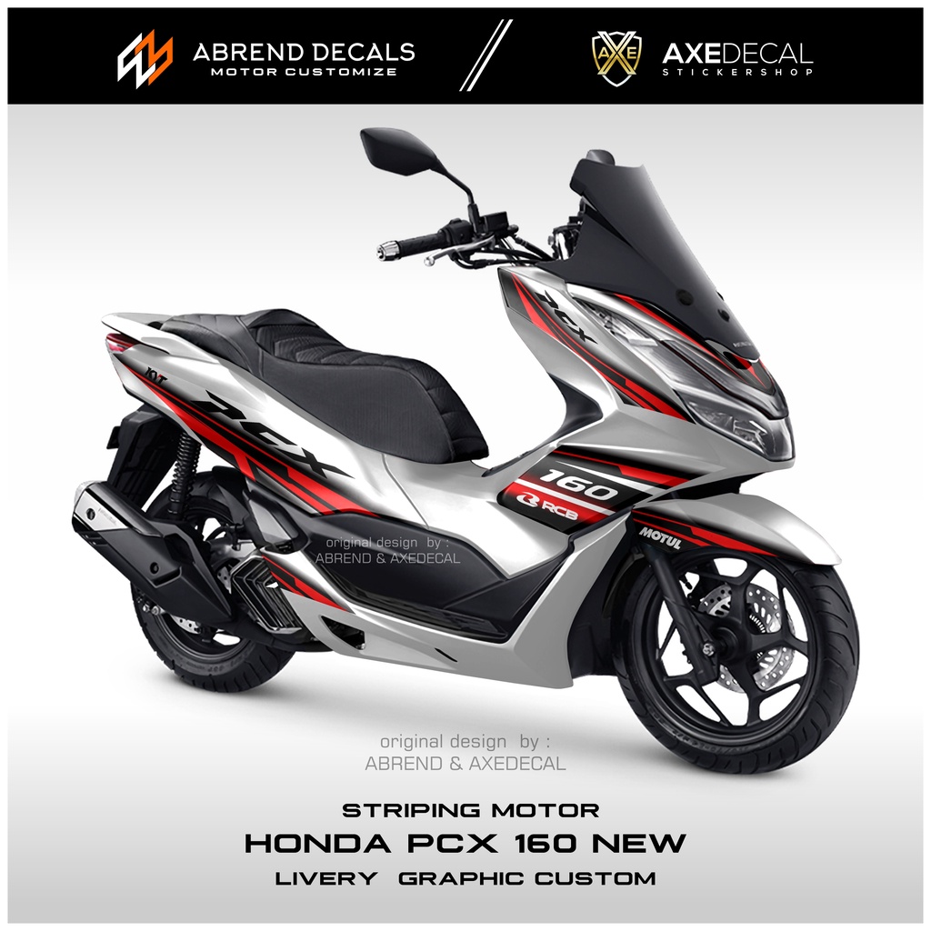 Striping PCX 160 Grafis Custom / Stiker Motor Honda PCX New / Stock Decals / List Variasi