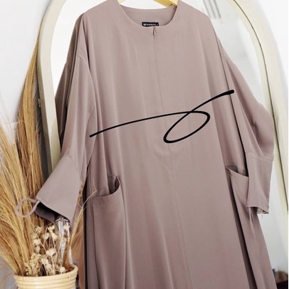 ELWA Gamis Abaya SYARI by UMMUMECCA klambieakhwat BISA COD | abaya syari bahan Mazen anti Uv  by sulthan bahan ringan empuk nyaman busui wudhu friendly