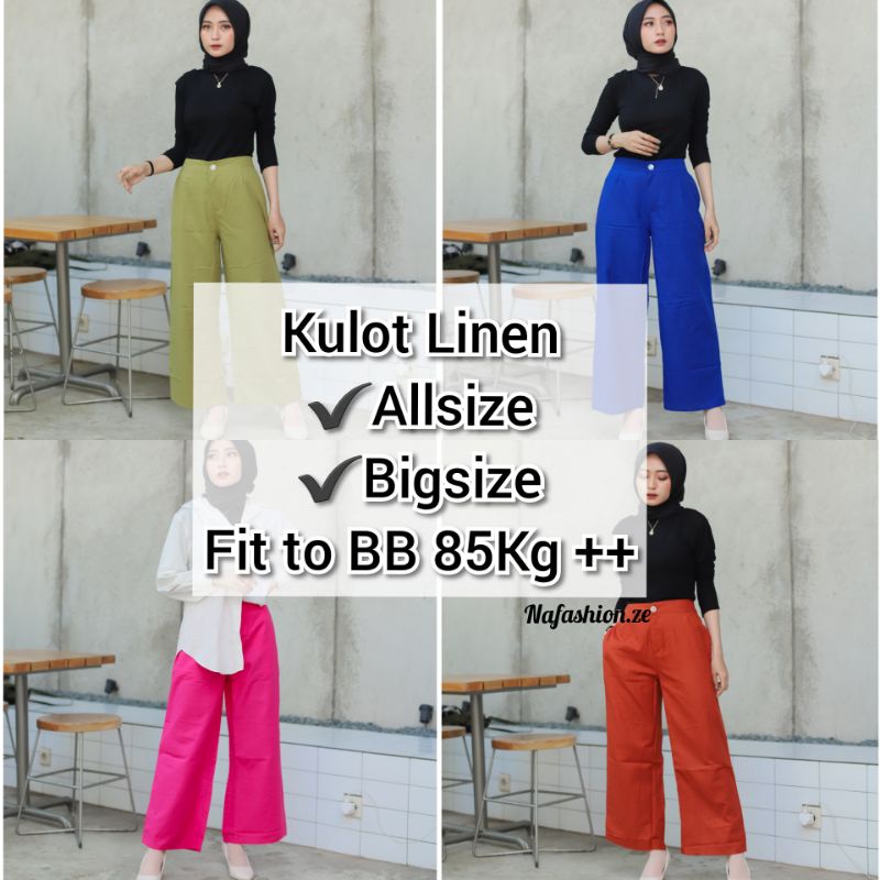 SEOUL Highwaist Kulot Linen Premium Laura Slim Kulot Highwaist /  kulot Linen Jumbo / kulot warna fanta kulot biru bca fuschia