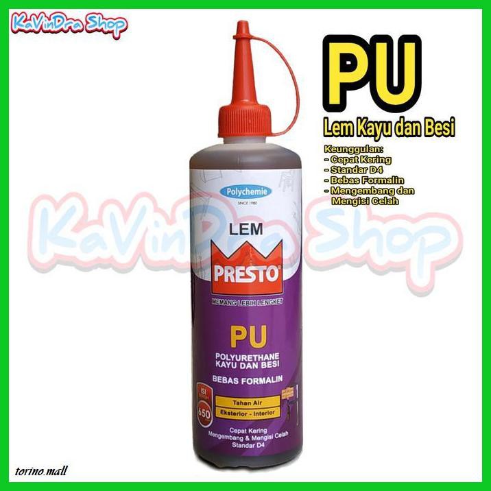 

TAKEREP- LEM PRESTO PU POLYURETHANE UNTUK KAYU DAN BESI 650 GRAM -TNALAES-EPAT.