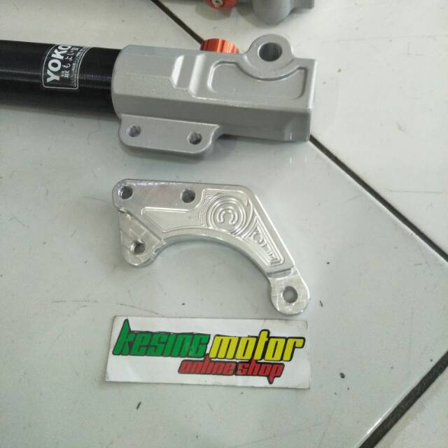Breket kaliper 2P Disc 220MM ktc 2P nissin 2P brembo tabung shock R/T copy Mio,Soul,Fino,Mio j,M3